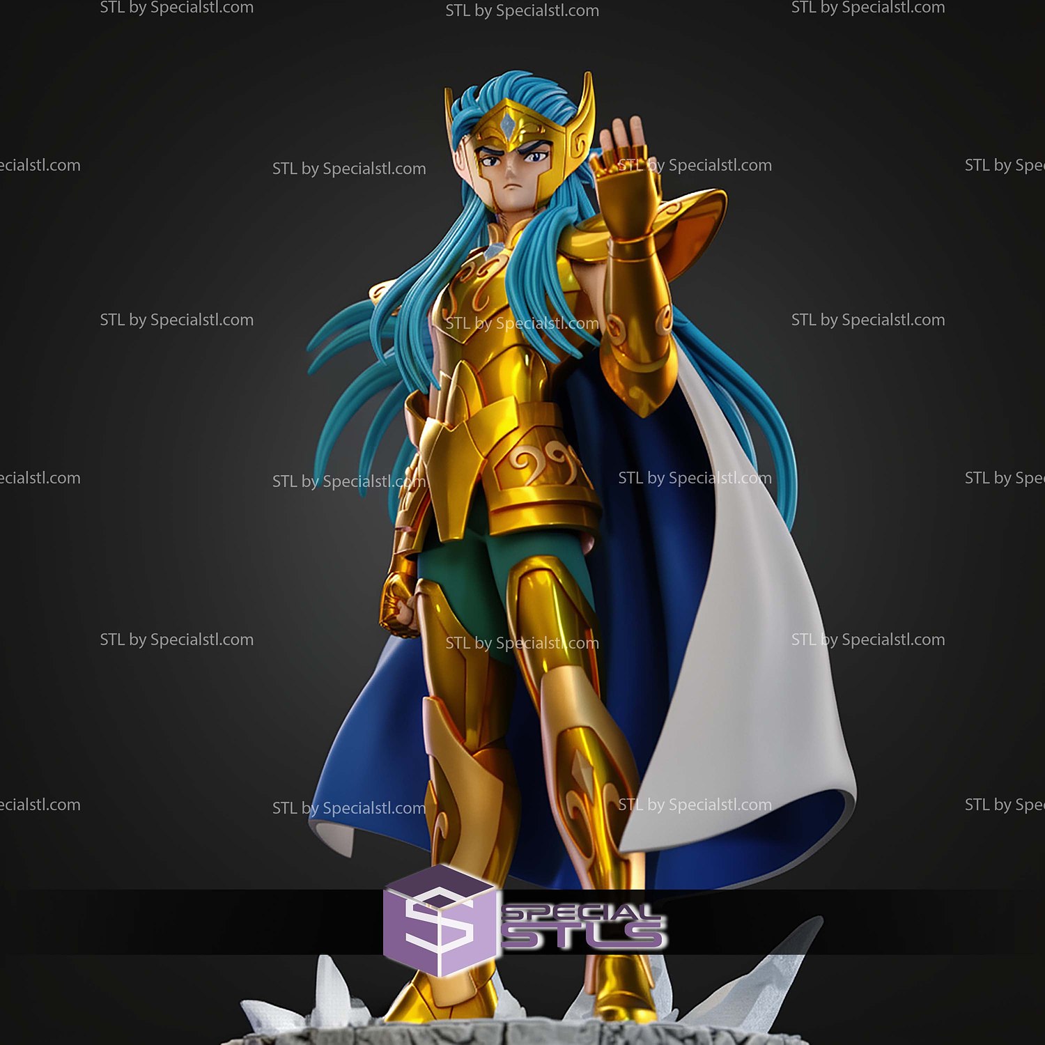 Camus of Aquarius Crystal 1-6 STL Files 3D Model — view 8