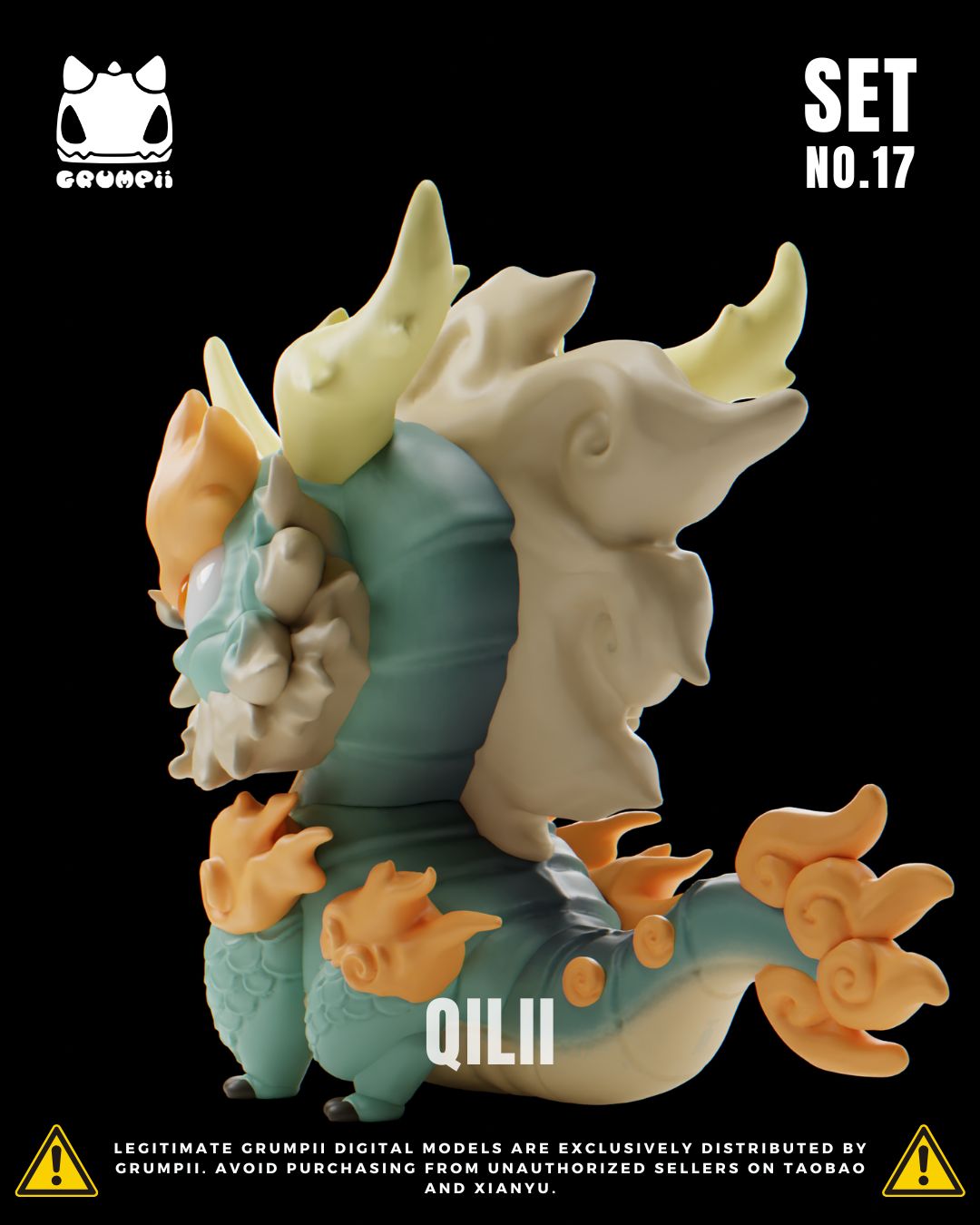 Grumpii 3D Printable Art Toy - Chubbii Series - Set 17 STL Model — view 3