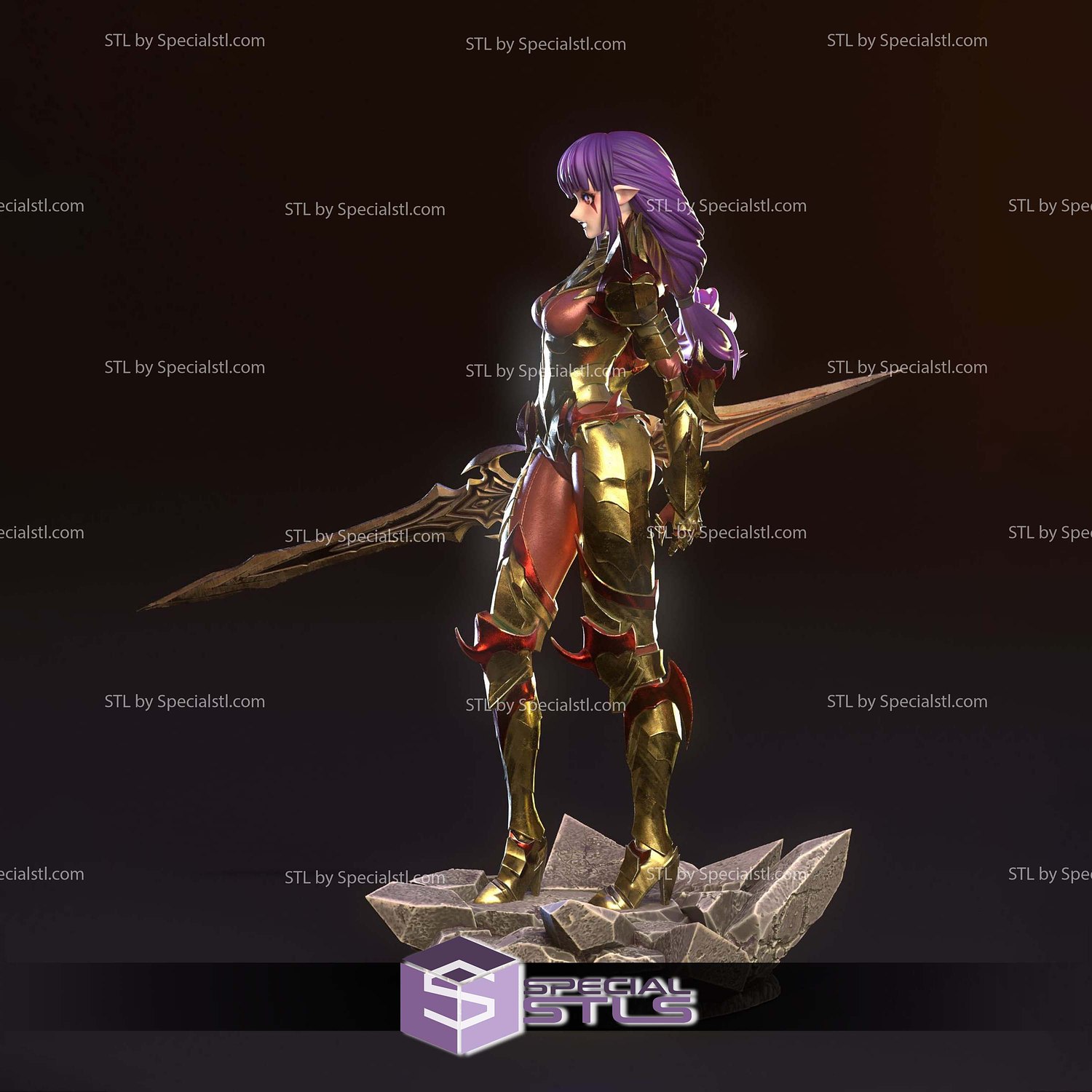 Esil Armor Solo Leveling STL Files 3D Model — view 4