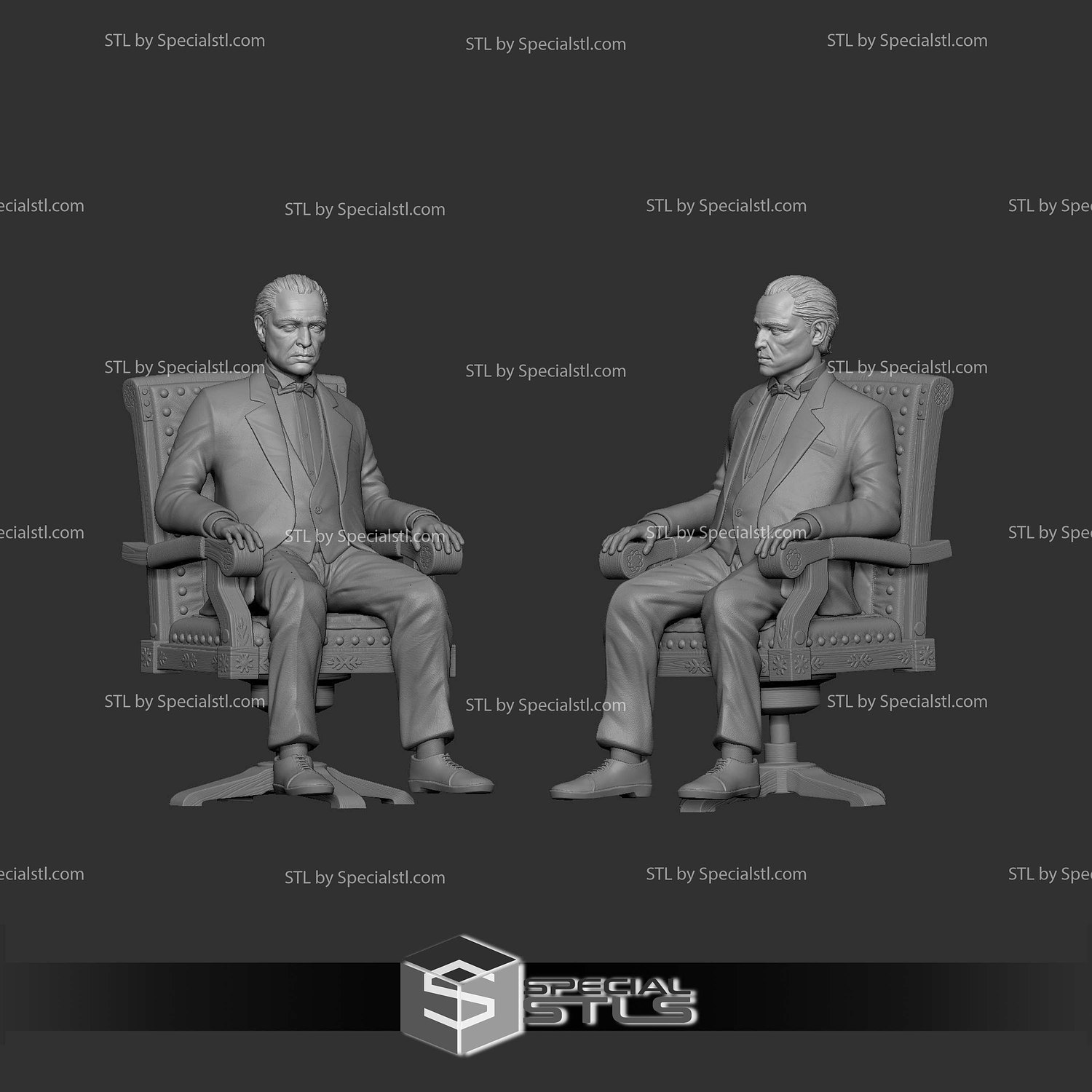 Stylize Godfather Digital STL Files 3D Model — view 4
