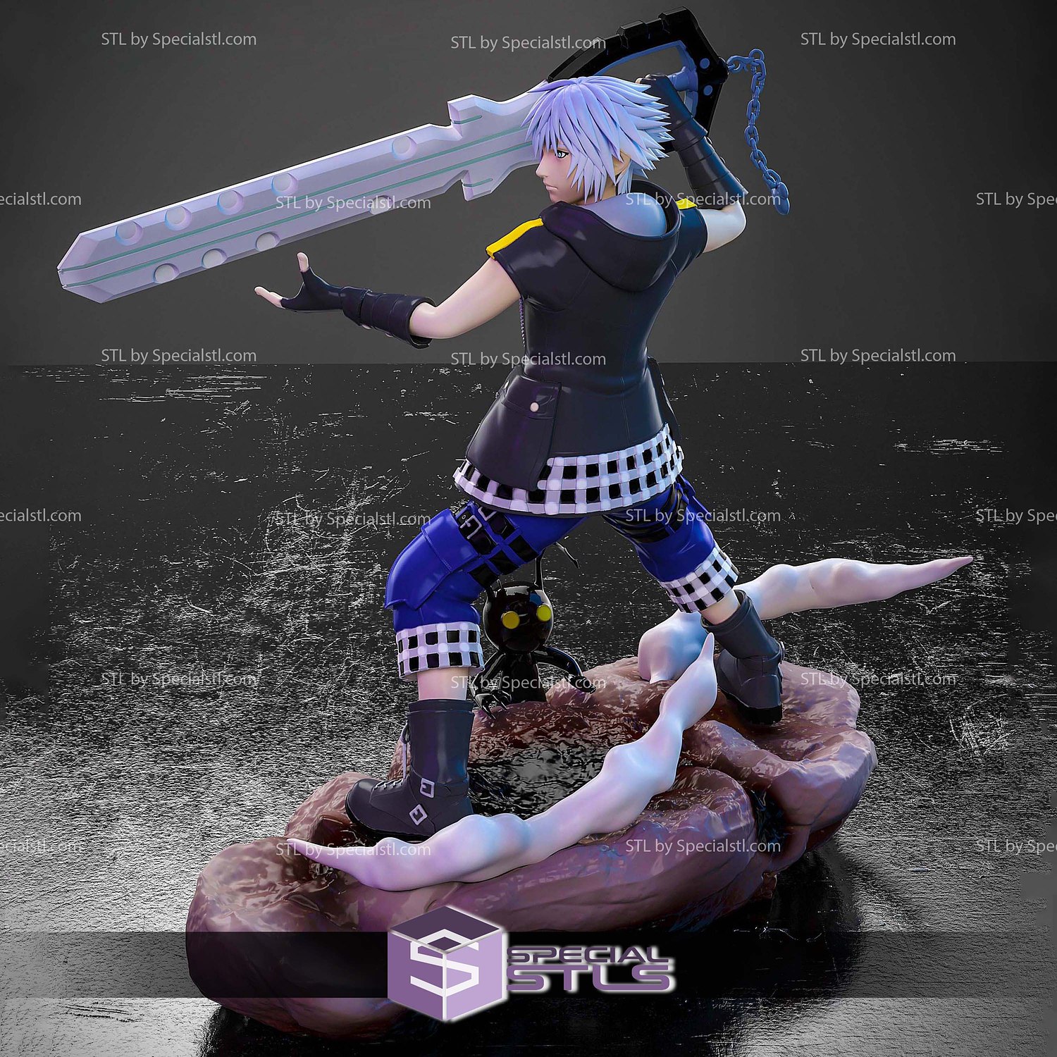 Riku Kingdom Hearts V2 Sculptures 3D Printing STL Model — view 2
