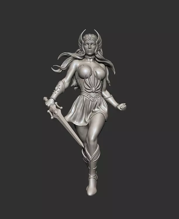 She-Ra 75mm Miniature 3D STL Model