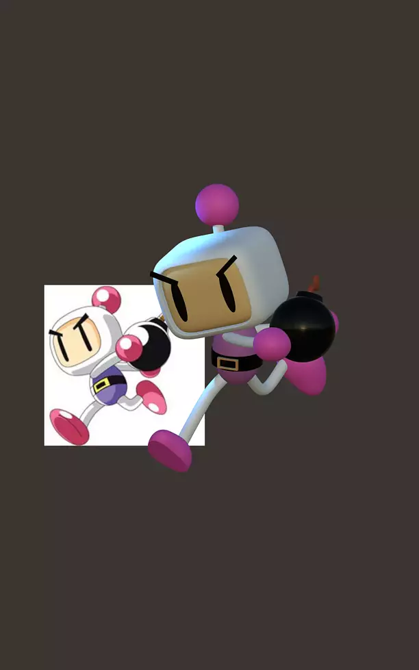 Bomberman robot 3D STL Model