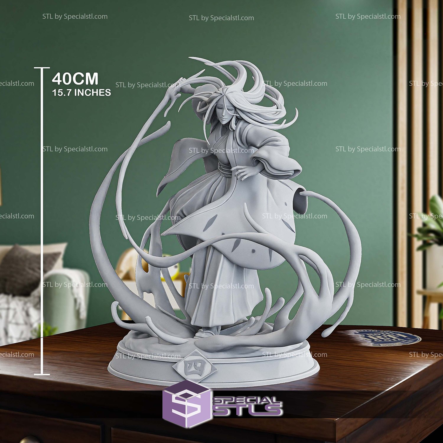 Unohana Retsu Blood 3D Print Files STL Model — view 2