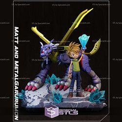 Matt and MetalGarurumon Digimon 3D Printer Files STL Model