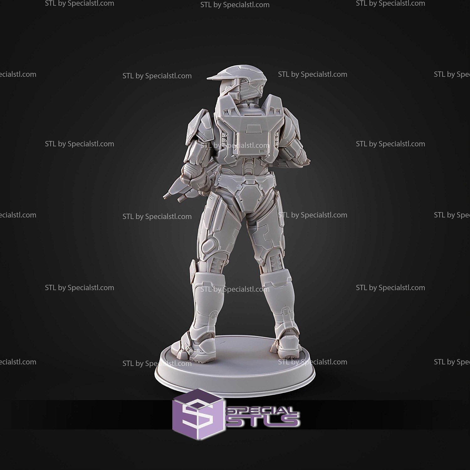 Campaign Evolved Master Chief Pose 1 STL Files 3D Model — view 2