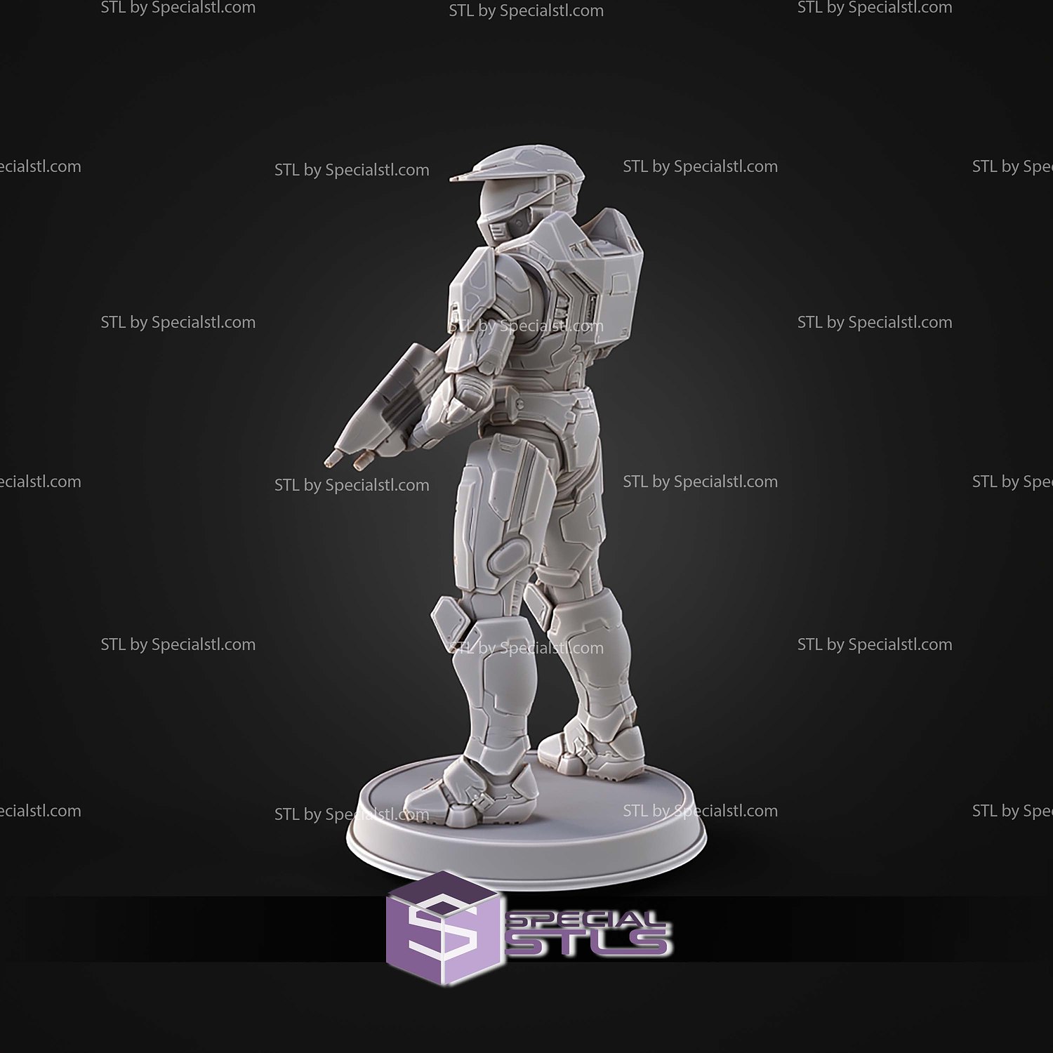Campaign Evolved Master Chief Pose 1 STL Files 3D Model — view 4
