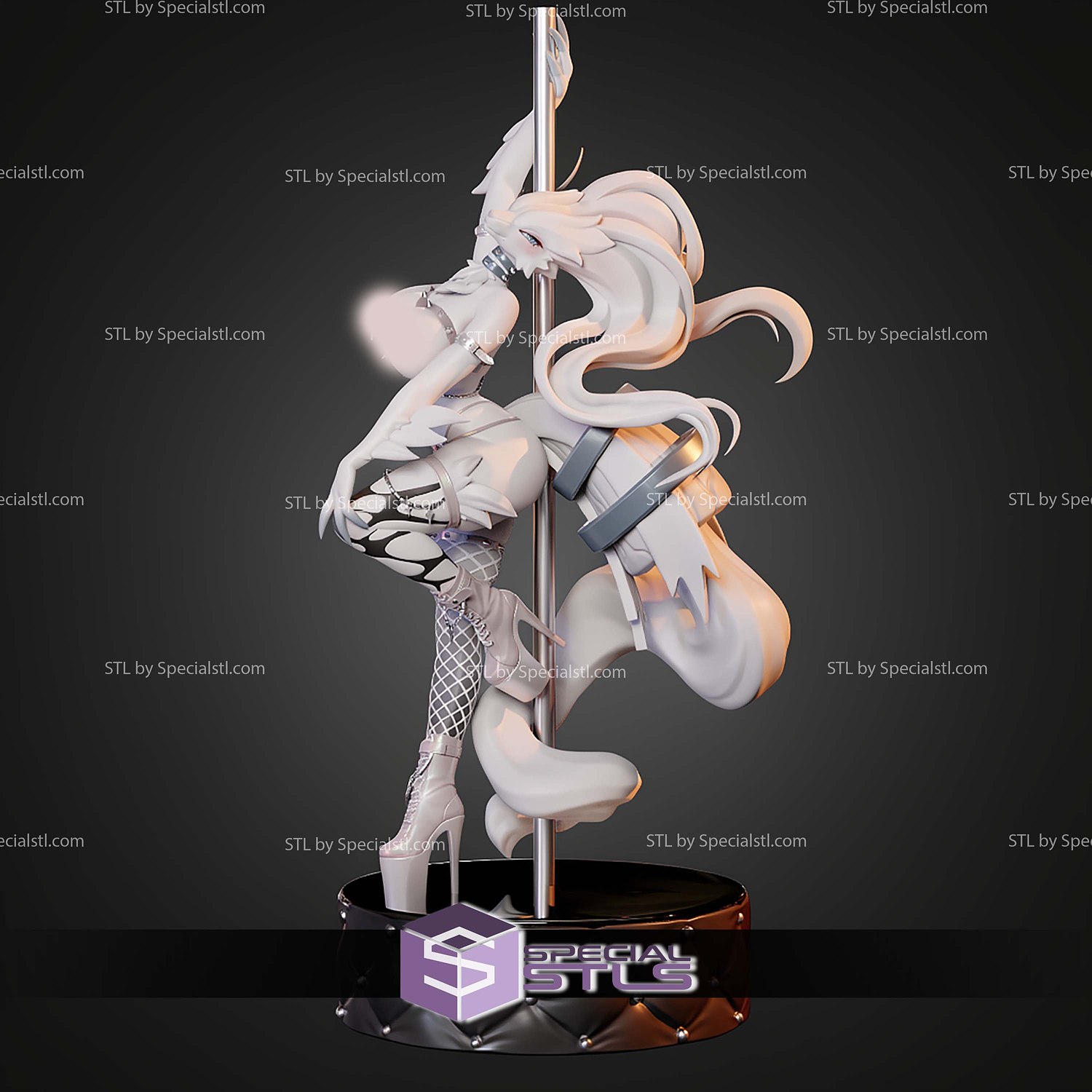 Reshiram Pole Dancer H280mm STL Files 3D Model — view 2