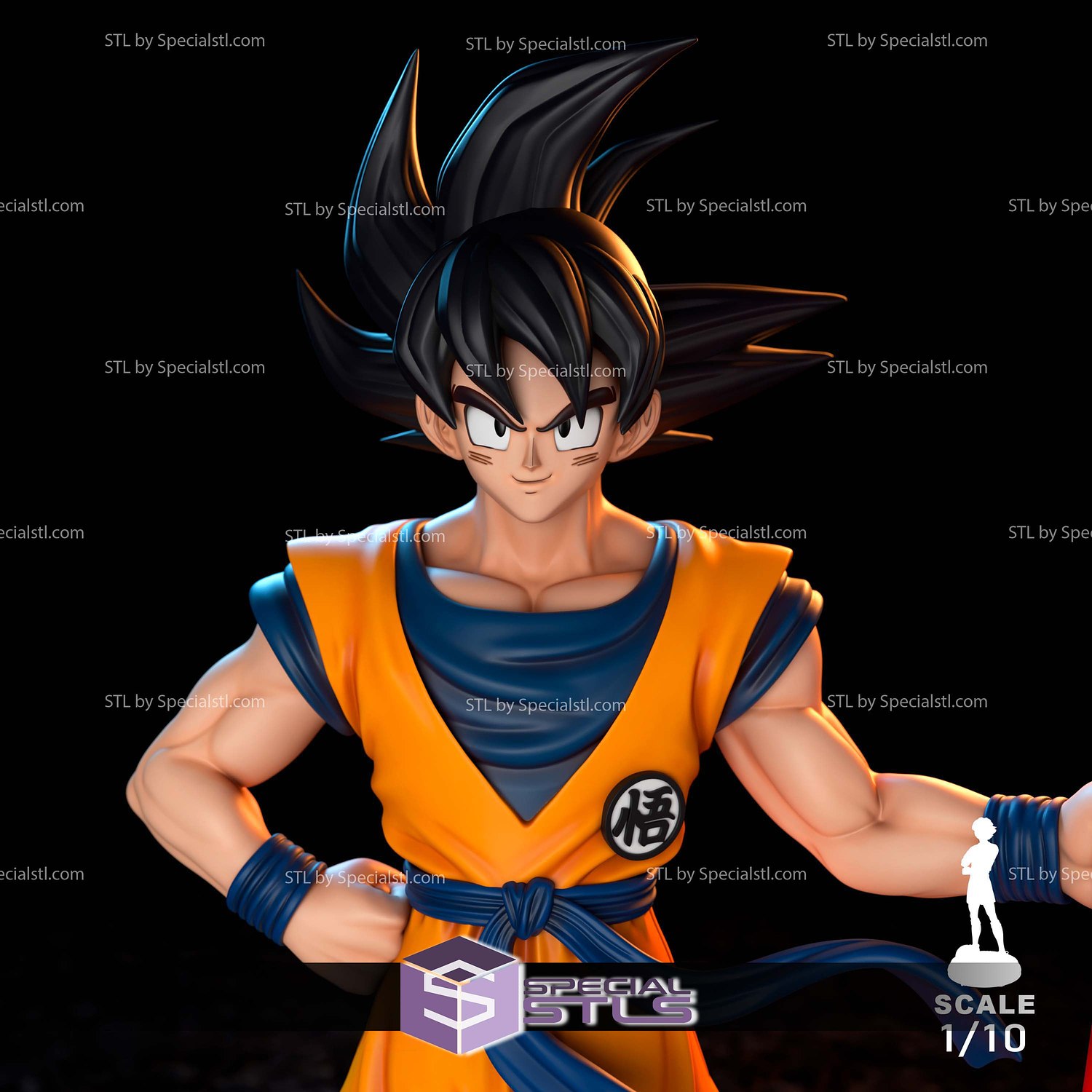 Young Goku STL Files 3D Model — view 2