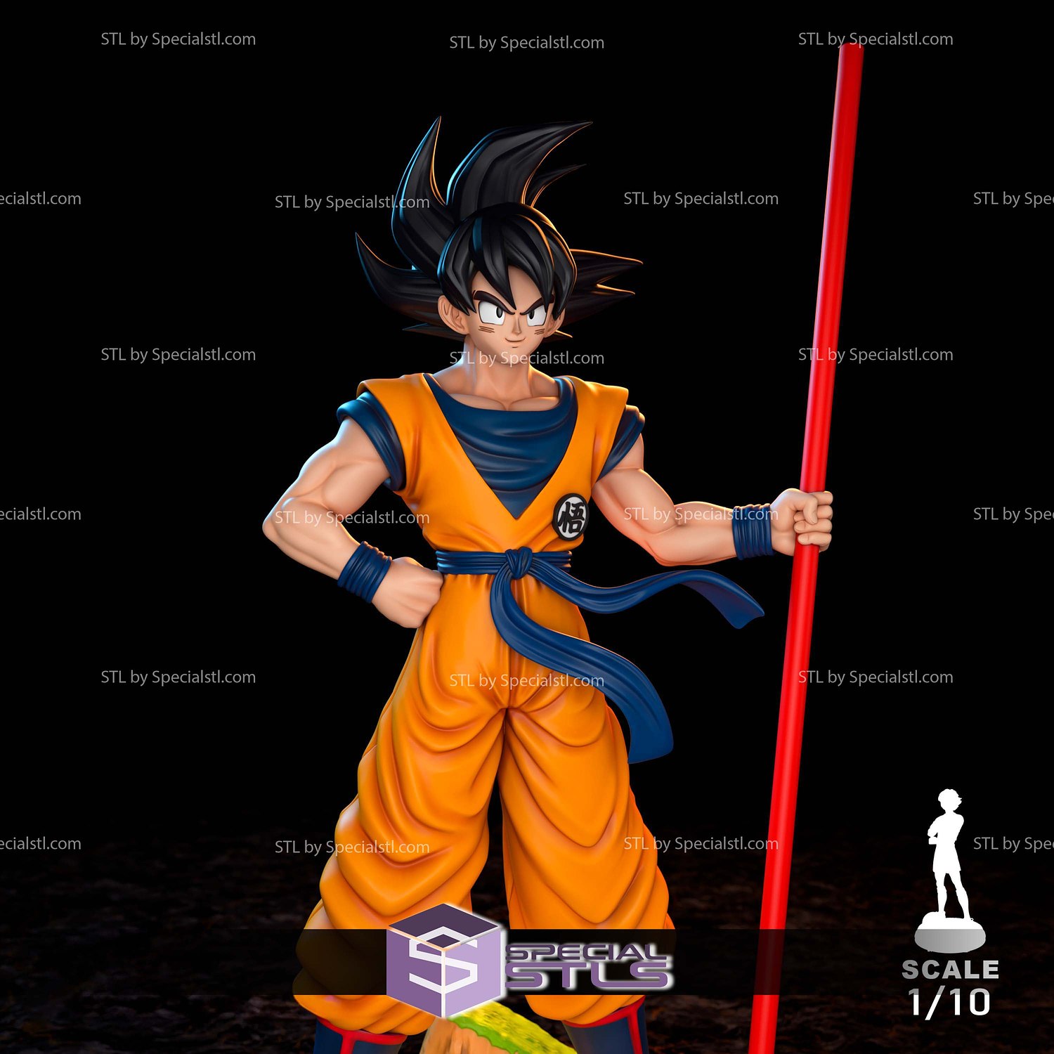 Young Goku STL Files 3D Model — view 3