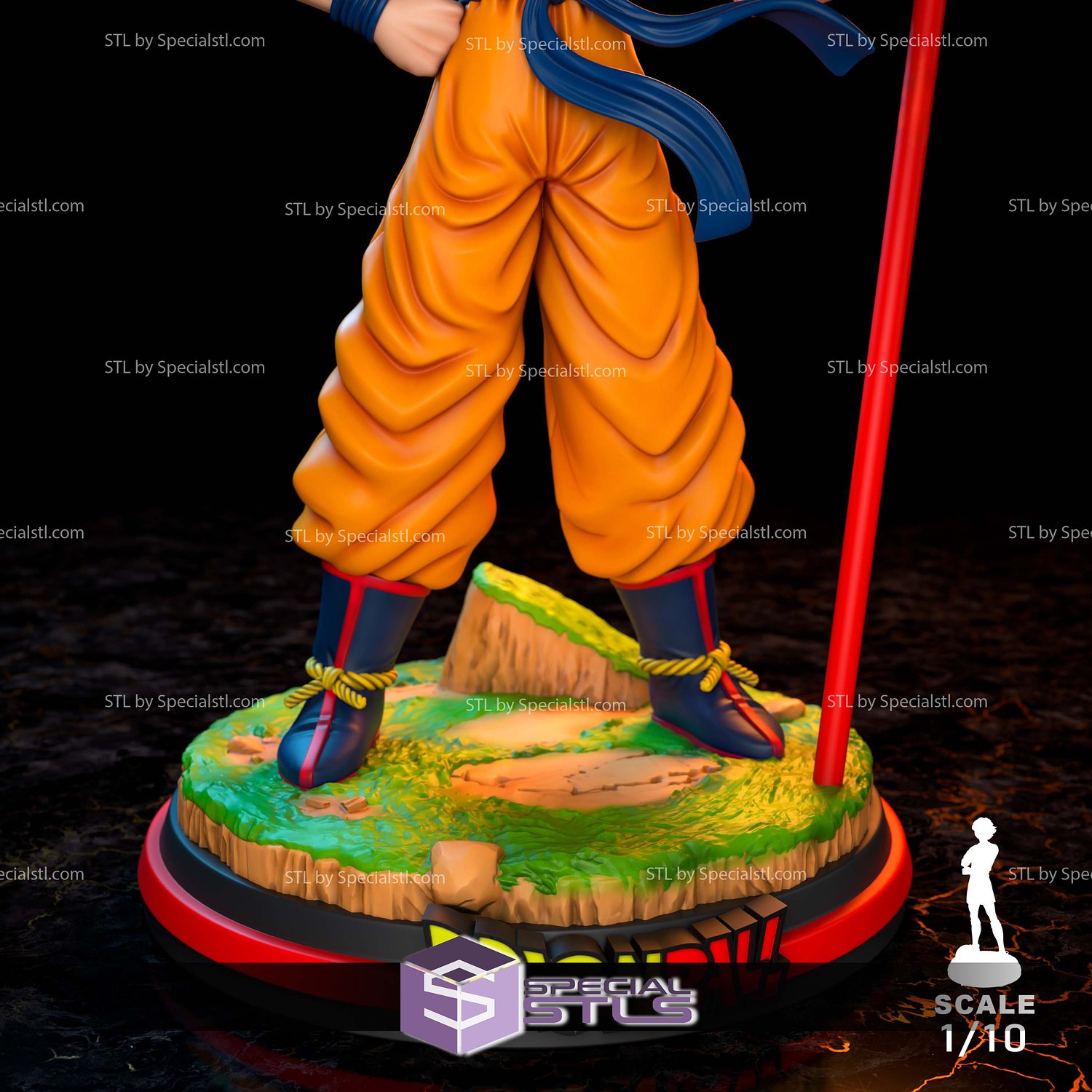Young Goku STL Files 3D Model — view 4