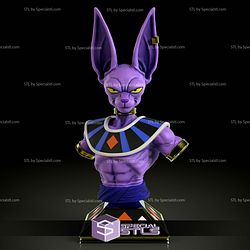 Beerus Sama Bust V3 3D Printing Models STL Model
