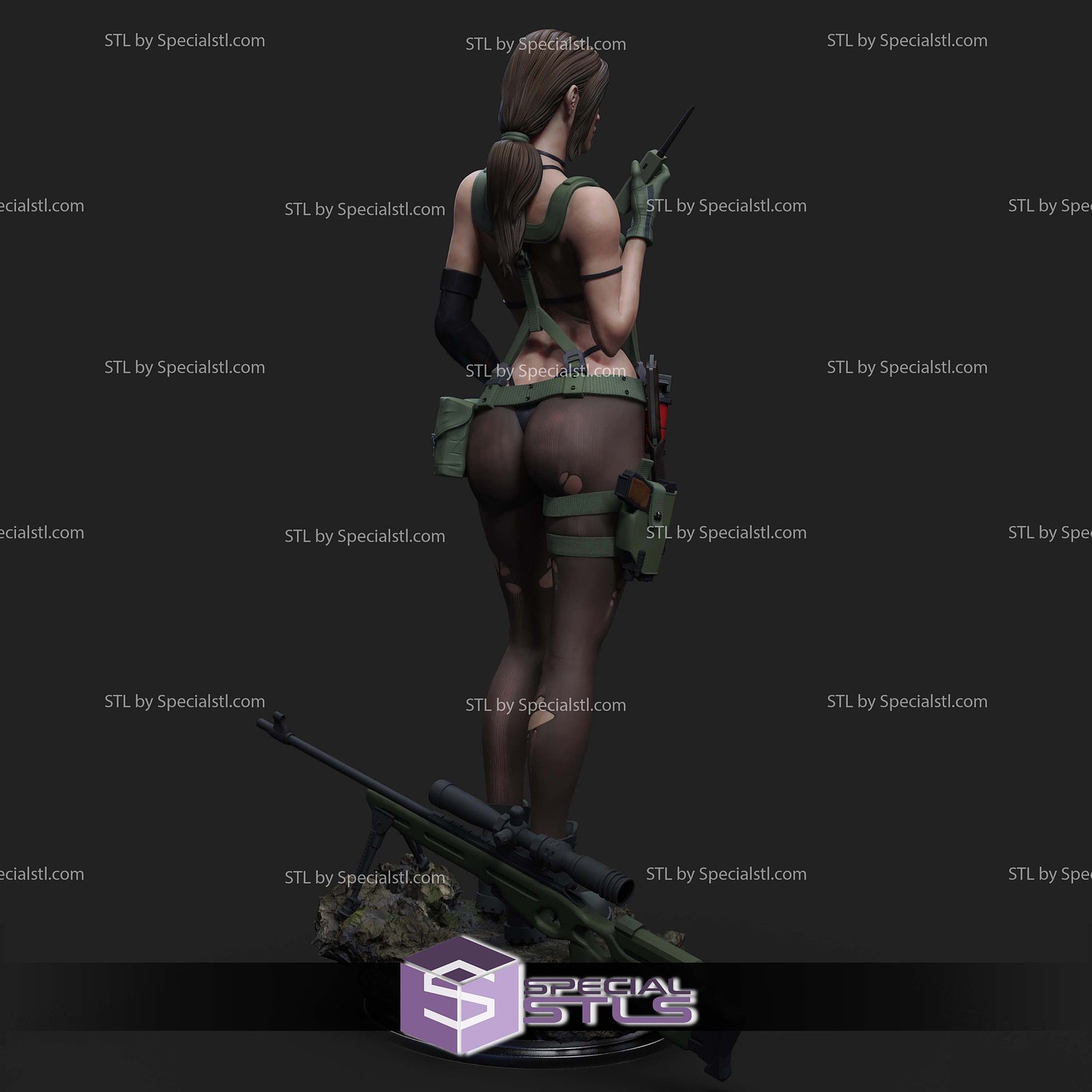 Quiet Sniper Radio STL Files 3D Model — view 2
