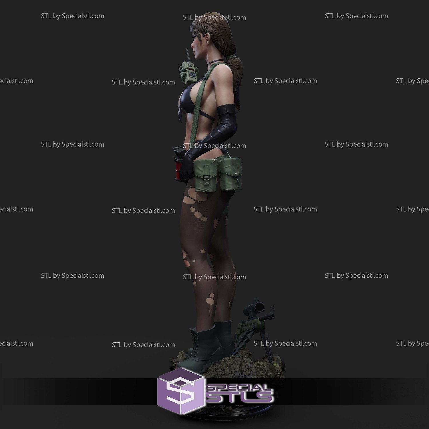 Quiet Sniper Radio STL Files 3D Model — view 3