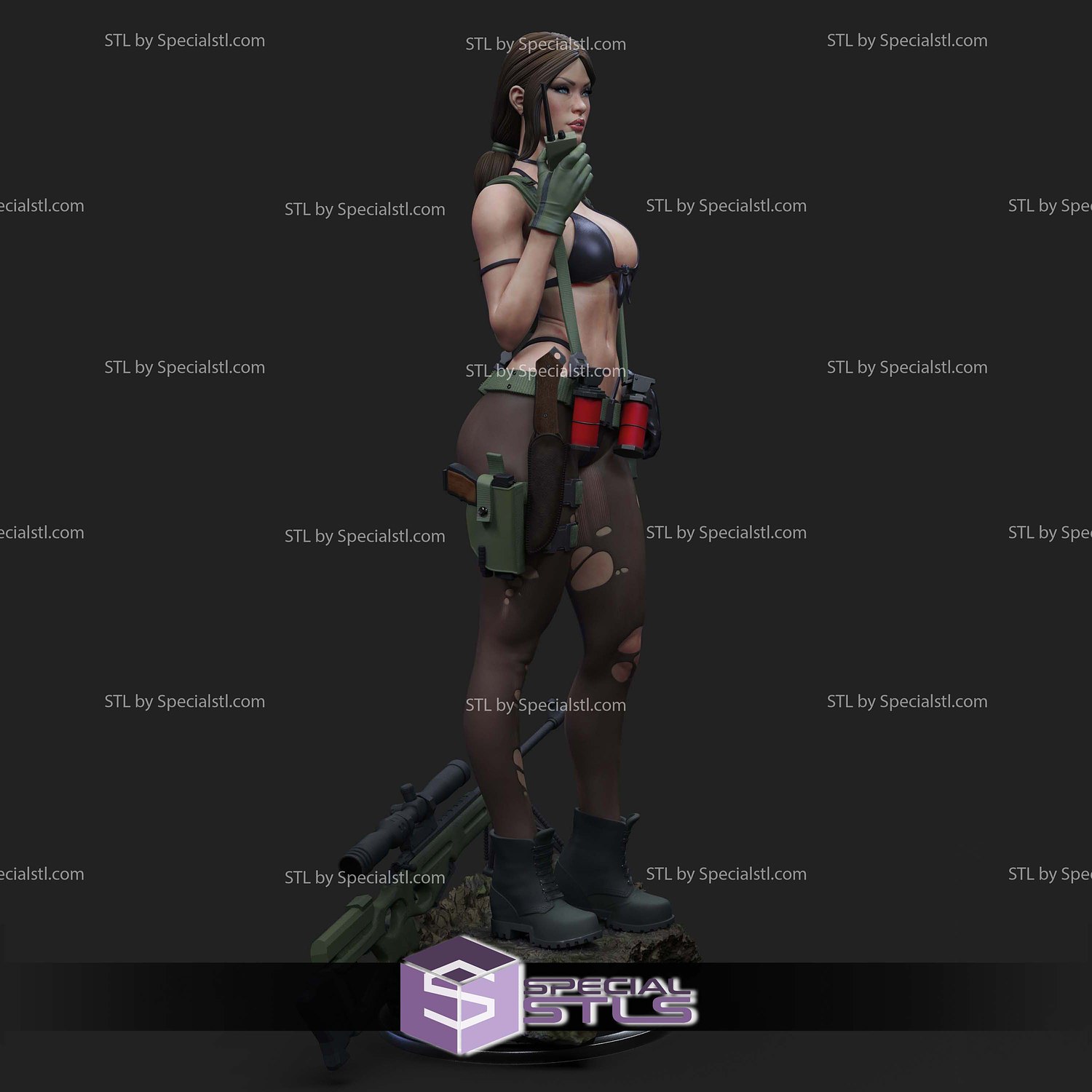 Quiet Sniper Radio STL Files 3D Model — view 6