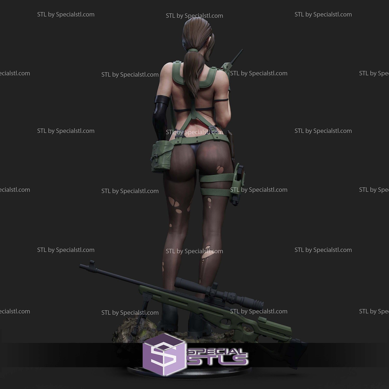 Quiet Sniper Radio STL Files 3D Model — view 8