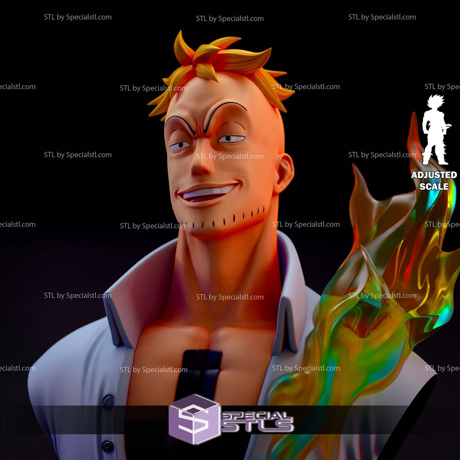 Marco the Phoenix Bust 3D Printer Files STL Model — view 2