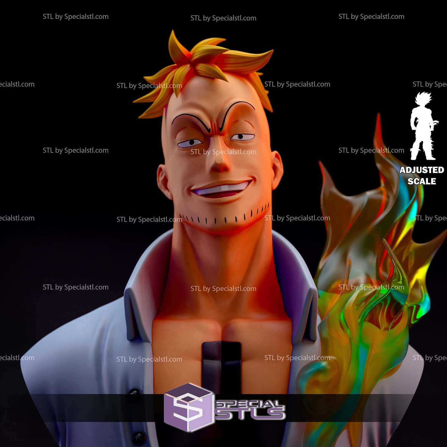 Marco the Phoenix Bust 3D Printer Files STL Model — view 3