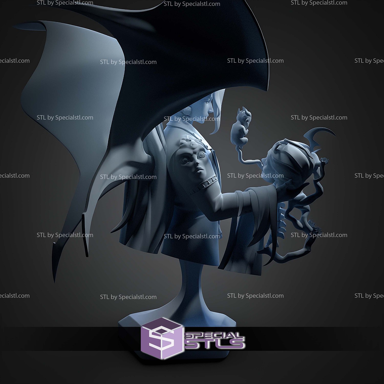 Chaos Hades 2 Bust 166mm STL Files 3D Model — view 2