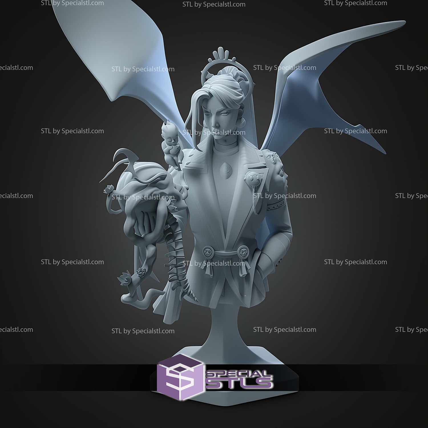 Chaos Hades 2 Bust 166mm STL Files 3D Model — view 5
