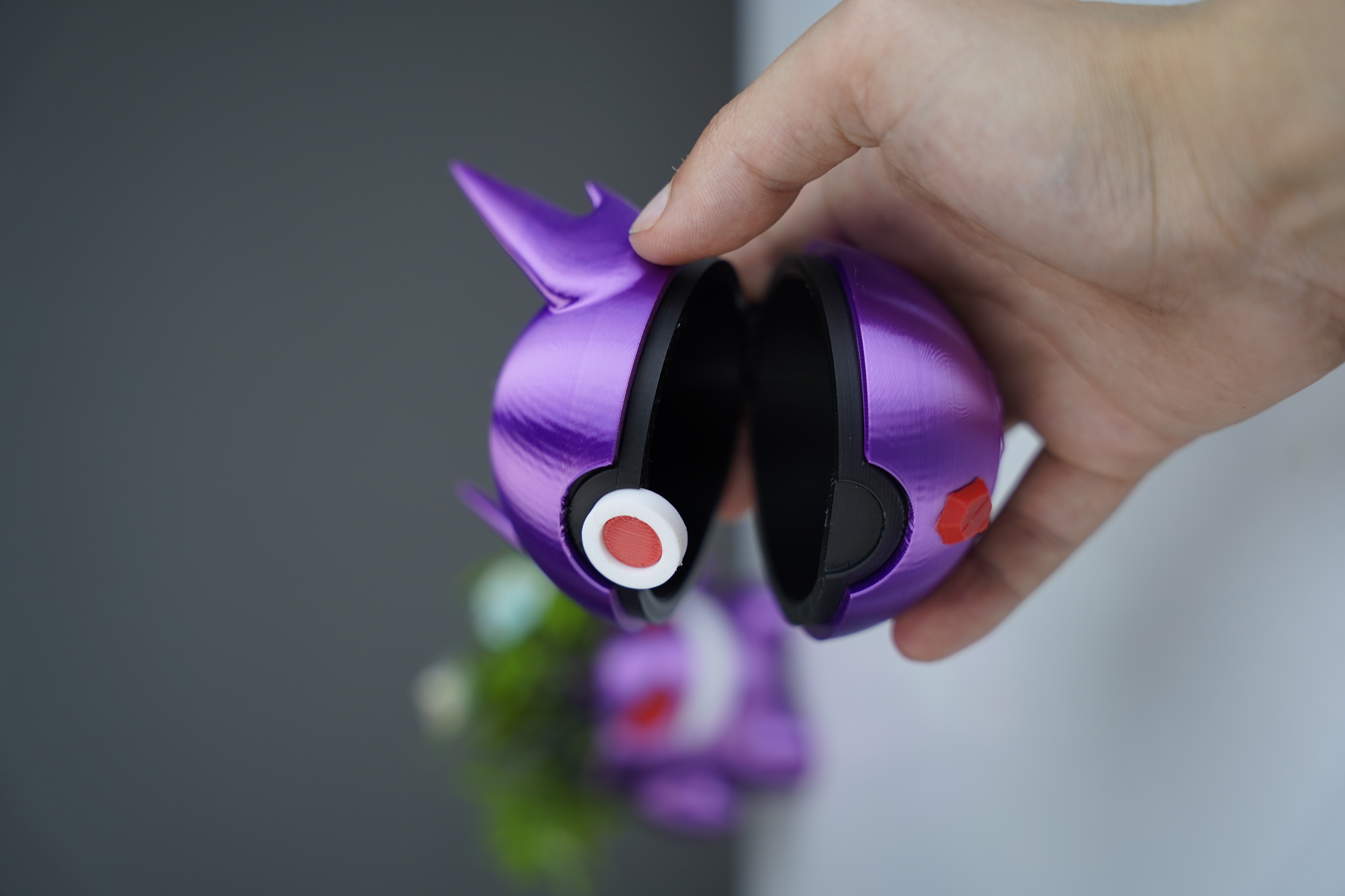 Hinged Sableye Pokeball 3D STL Model — view 2