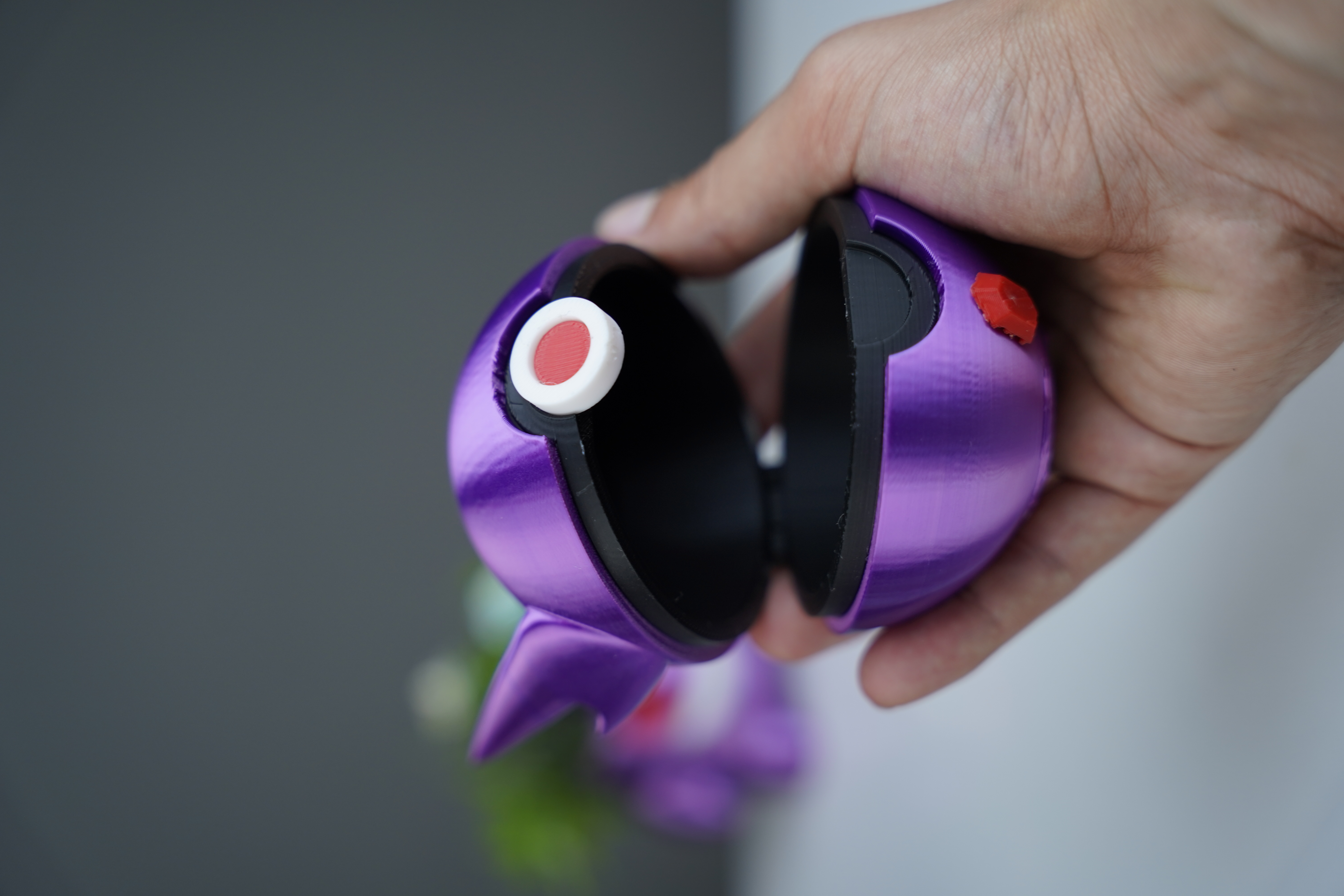 Hinged Sableye Pokeball 3D STL Model — view 3