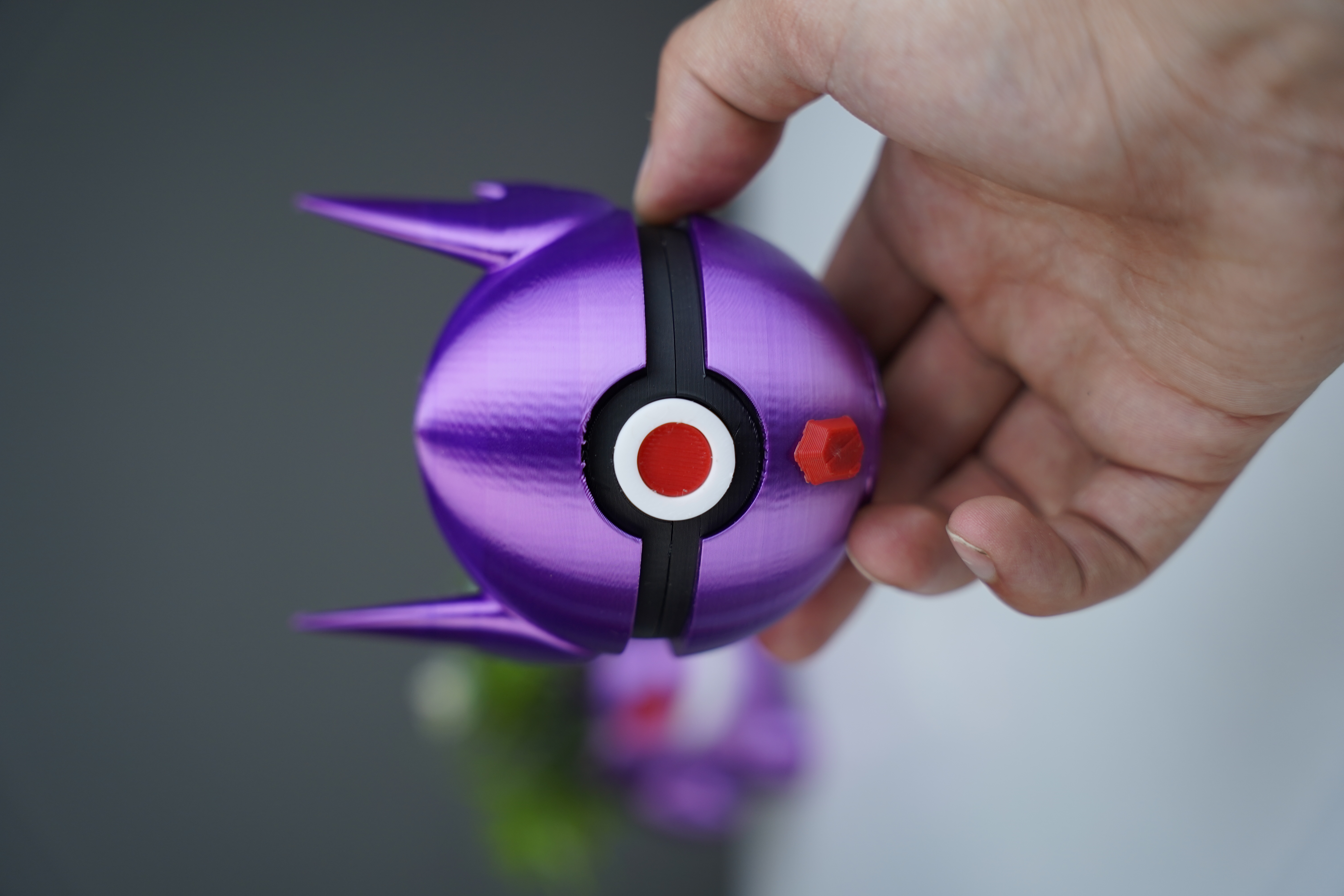 Hinged Sableye Pokeball 3D STL Model — view 4