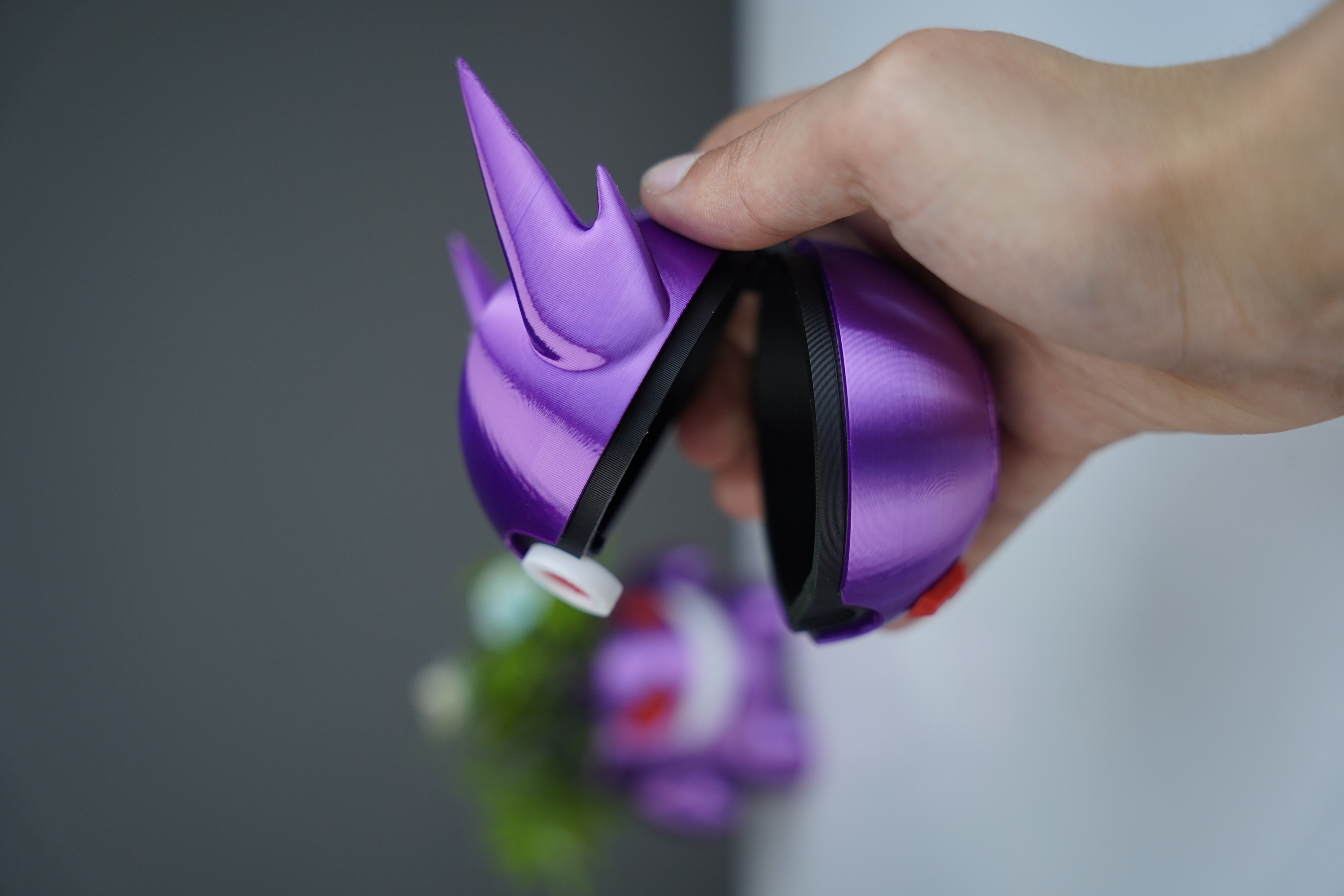 Hinged Sableye Pokeball 3D STL Model — view 5