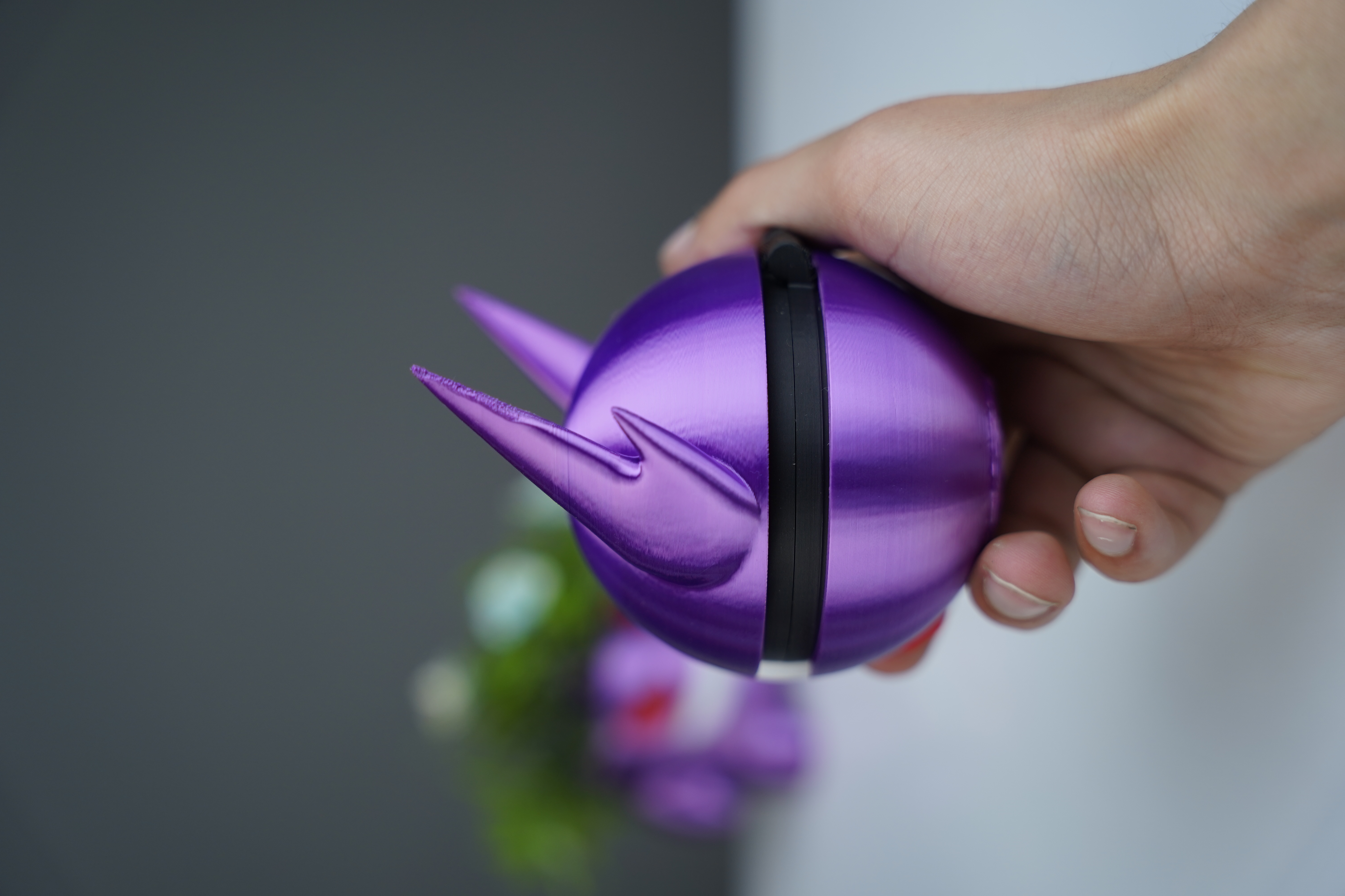 Hinged Sableye Pokeball 3D STL Model — view 6