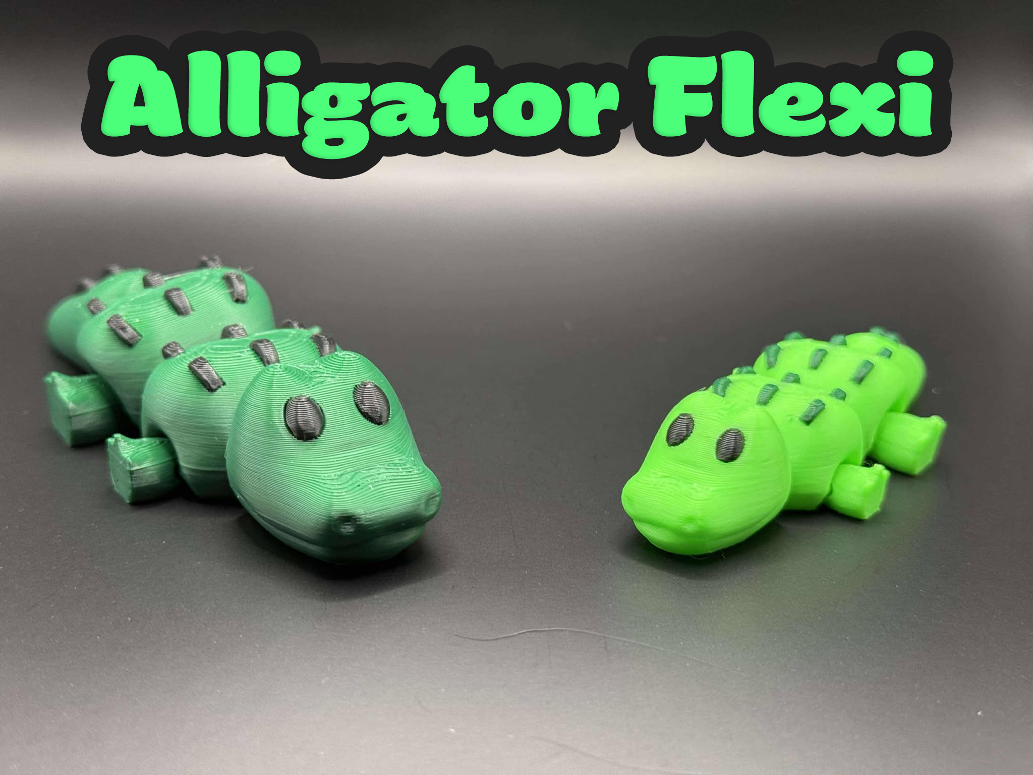 Alligator Flexi (2 Versions - Different legs) 3D 3MF Model