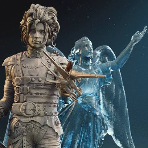 Edward Scissorhands in Diorama 3D Printer Files | Assembly STL Model