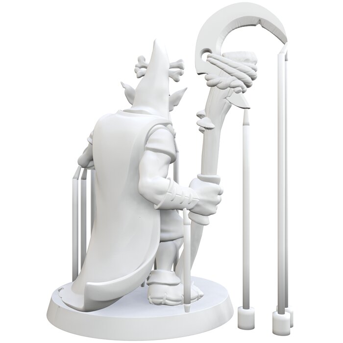 Goblin wizard 3D STL Model — view 3