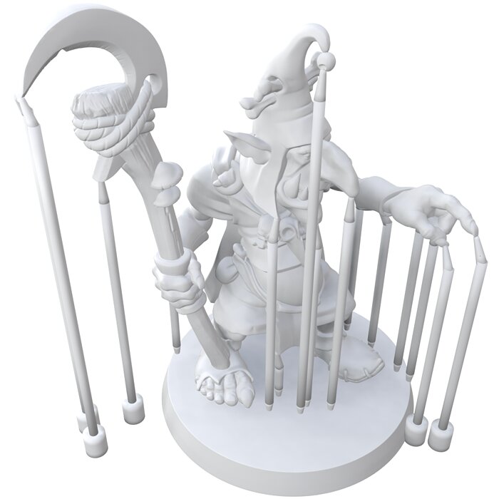 Goblin wizard 3D STL Model — view 5