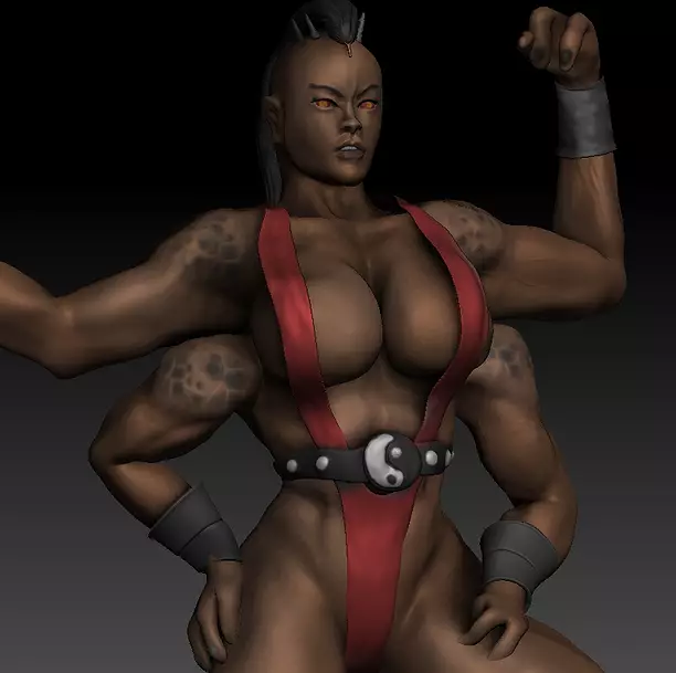 Sheeva 3D Print Model statue of female fighting game character STL Model