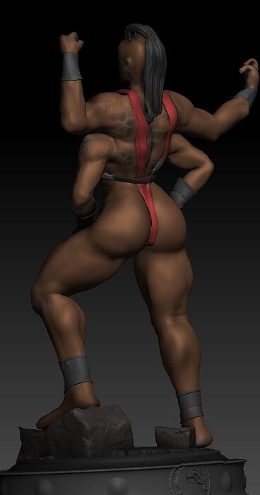 Sheeva 3D Print Model statue of female fighting game character STL Model — view 8