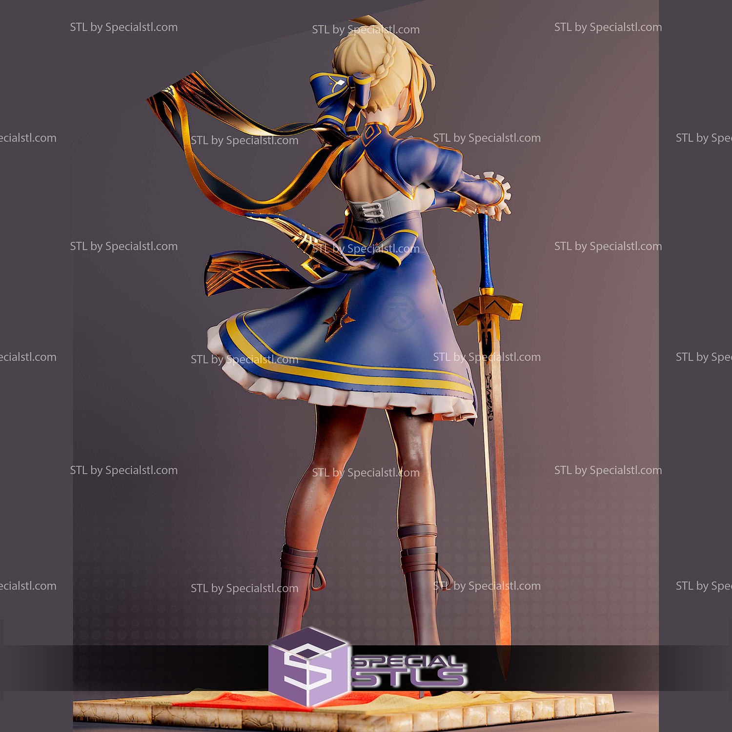 Saber Fate GO Honkai Star Rail STL Files 3D Model — view 2