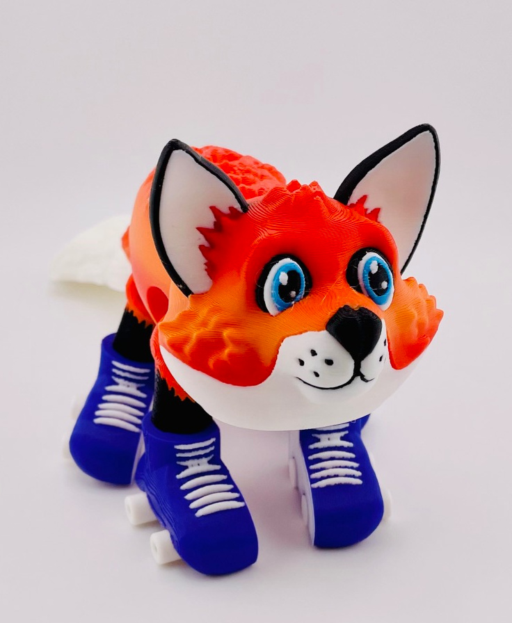 Fox Roller Skate Flexi 3D 3MF Model