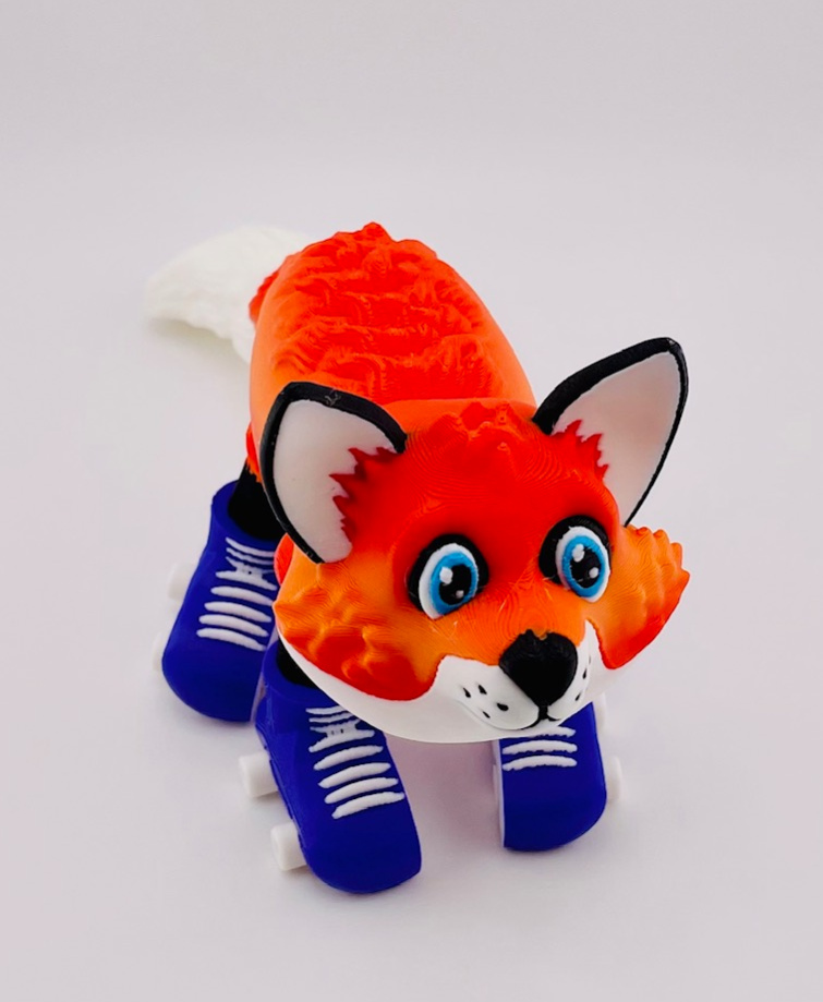 Fox Roller Skate Flexi 3D 3MF Model — view 3