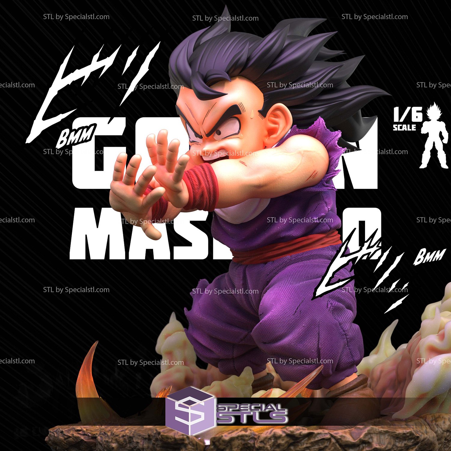 Gohan Masenko 3D Printer Files STL Model — view 4
