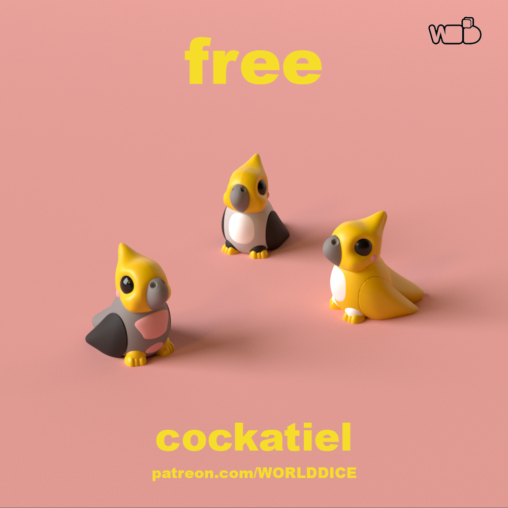 cocatiel 3D 3MF Model