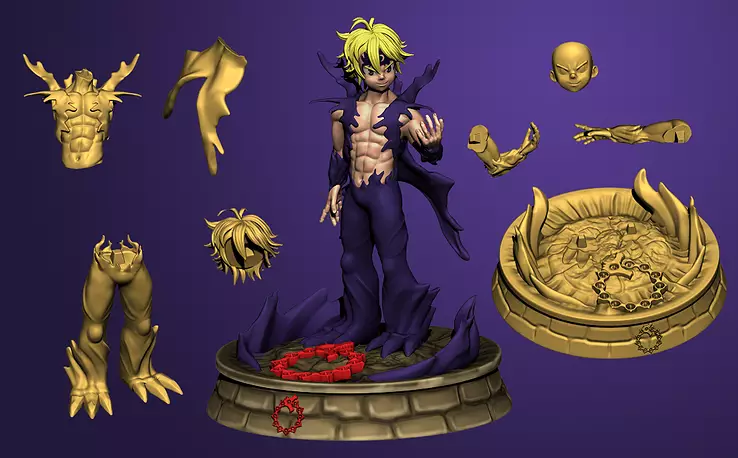 Meliodas assault mode 3D STL Model