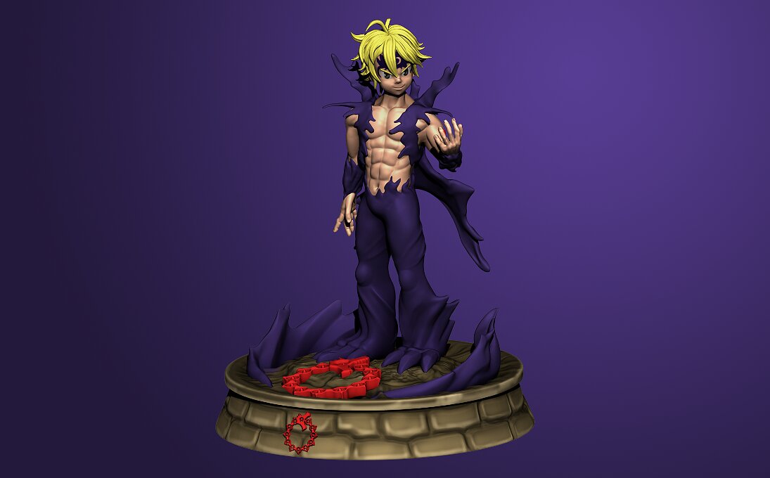 Meliodas assault mode 3D STL Model — view 3