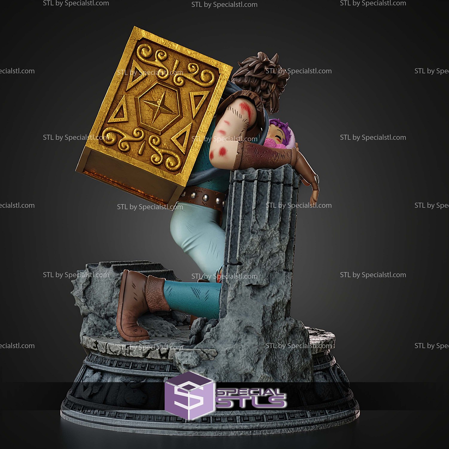 Aioros of Sagittarius newborn Athena STL Files 3D Model — view 6