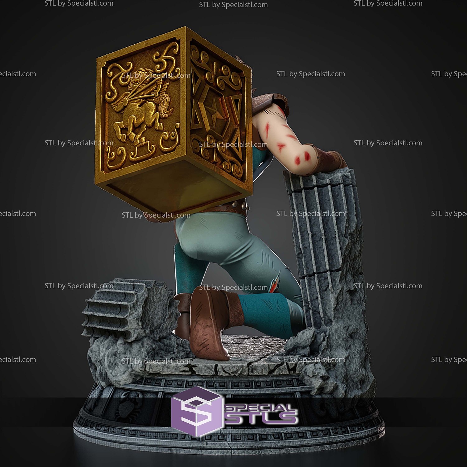 Aioros of Sagittarius newborn Athena STL Files 3D Model — view 7