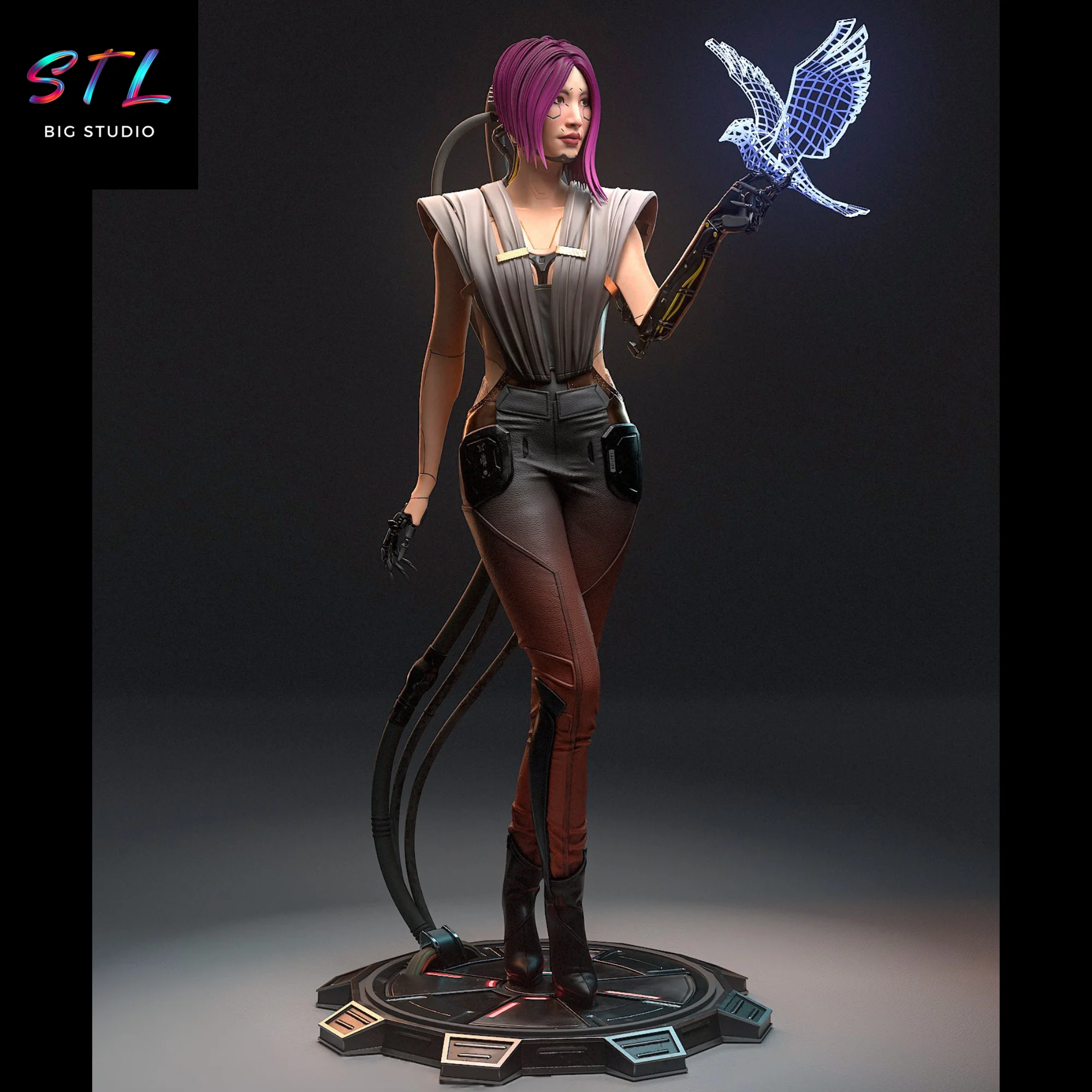 Songbird STL | Cyberpunk 2077 | 3D Printable Figure Model — view 2