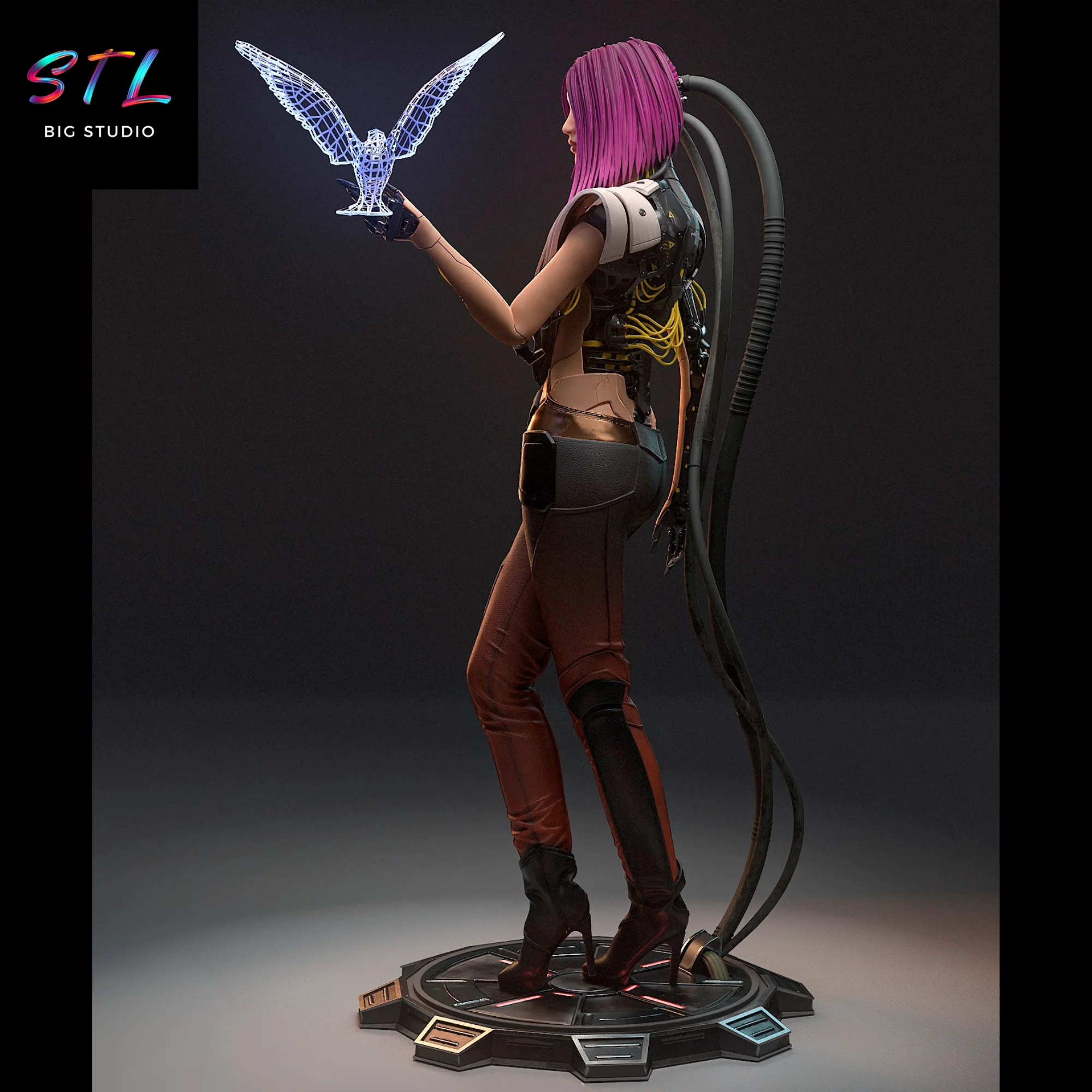 Songbird STL | Cyberpunk 2077 | 3D Printable Figure Model — view 3