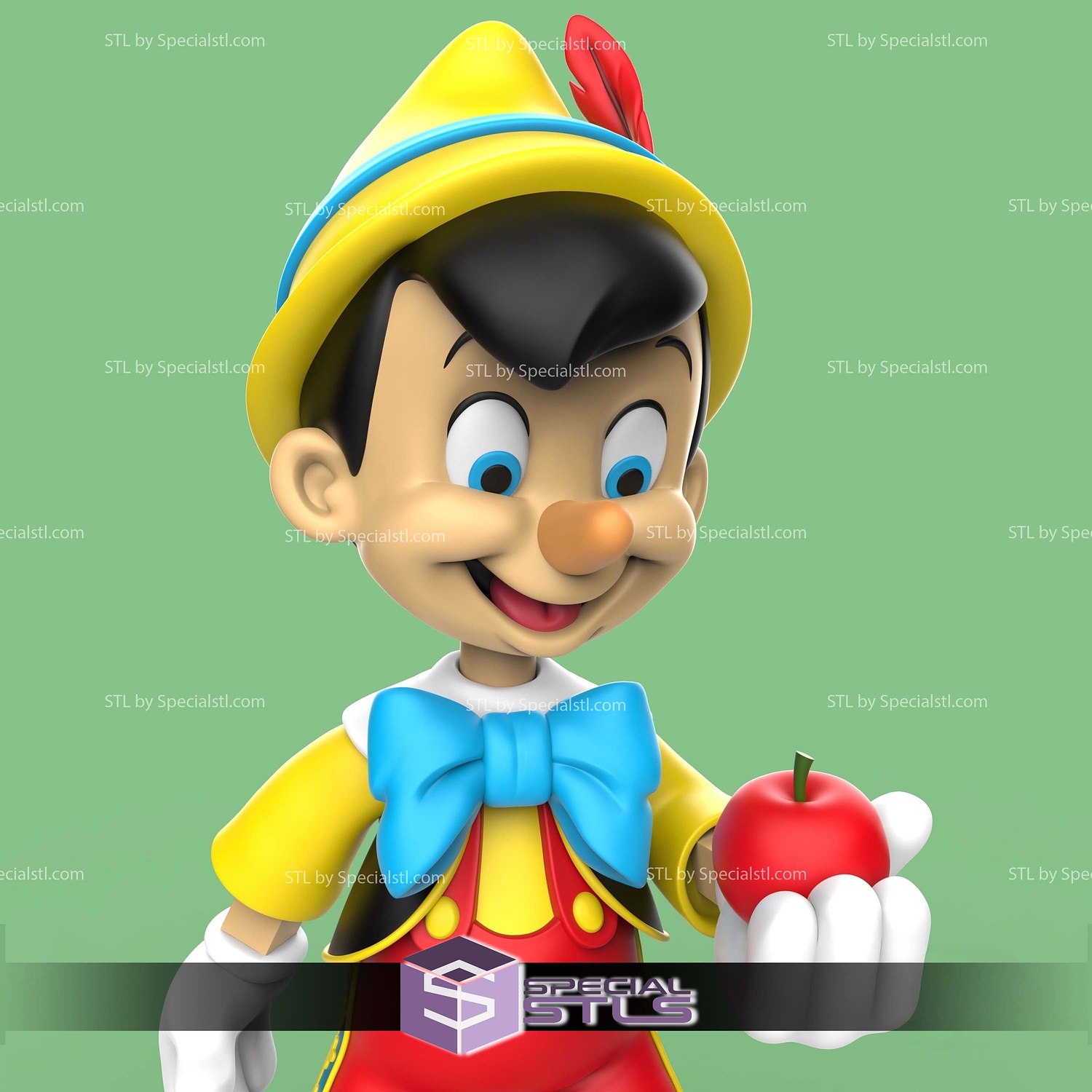 Pinocchio Sculptures 3D Printing STL Model — view 2