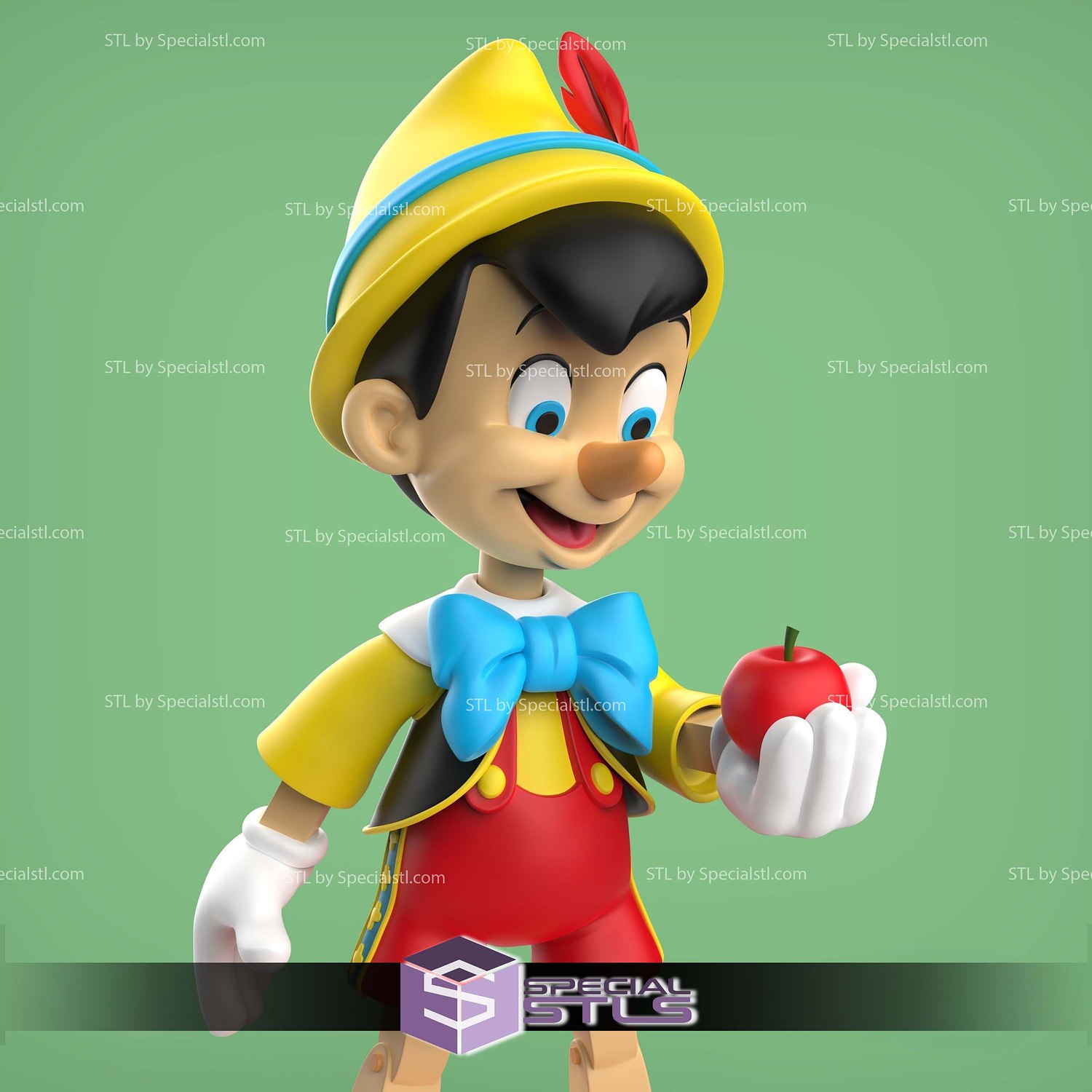Pinocchio Sculptures 3D Printing STL Model — view 3