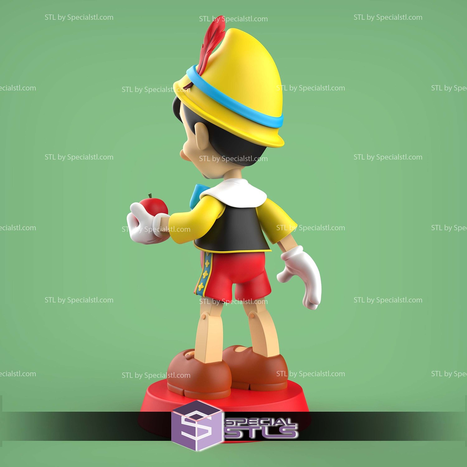 Pinocchio Sculptures 3D Printing STL Model — view 4