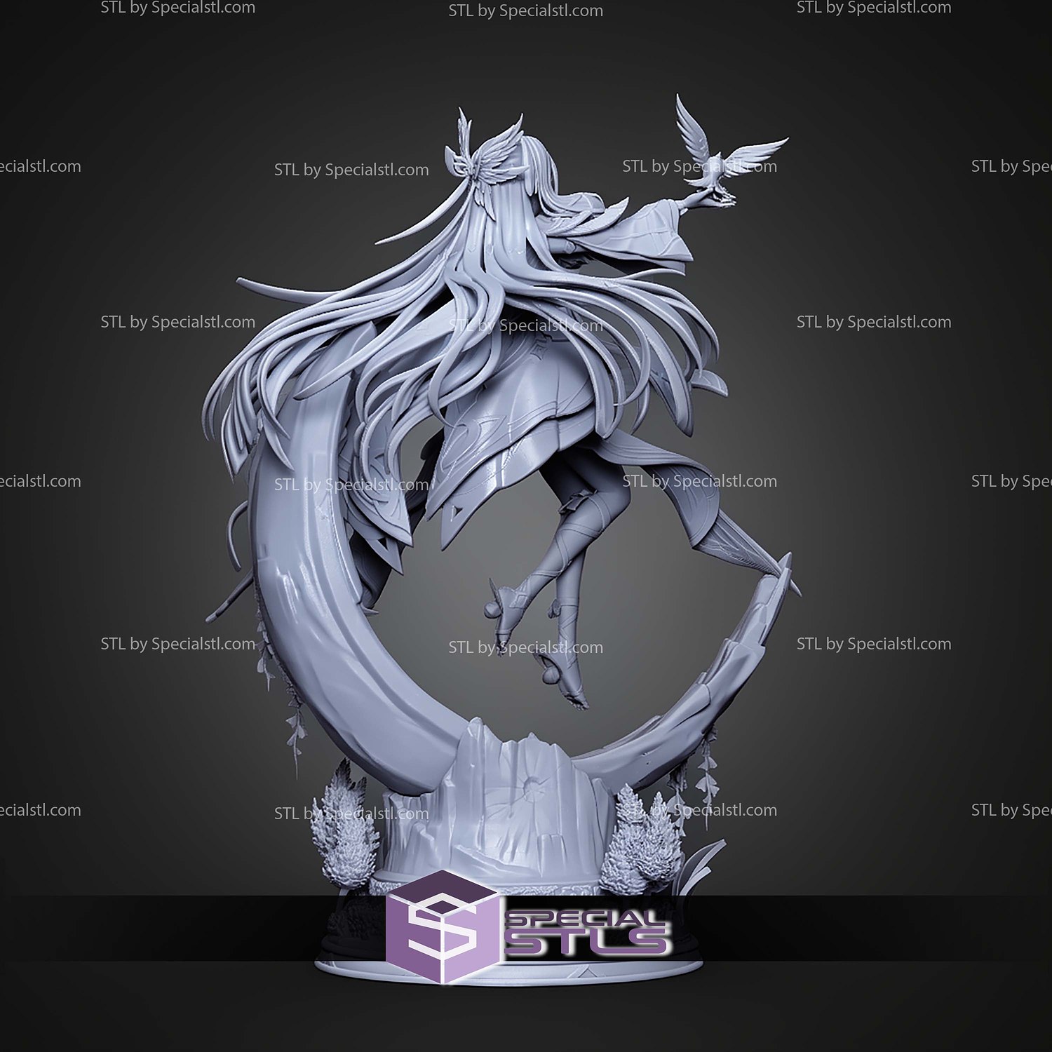 Columbina Genshin Impact 346mm STL Files 3D Model — view 2